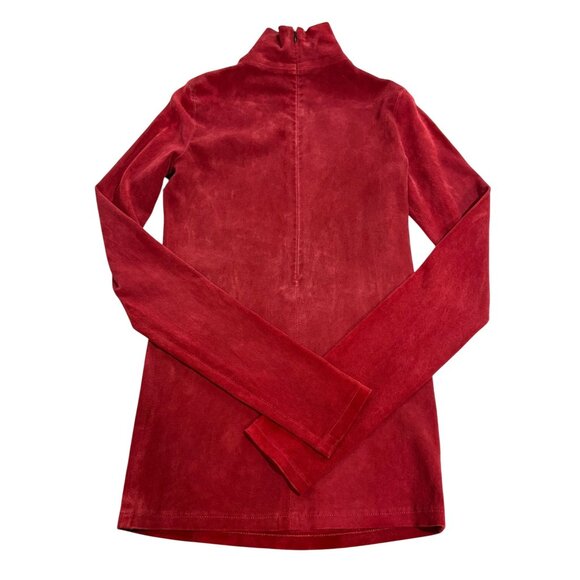 Unravel Project Lambskin Turtleneck in Oxblood - Picture 10 of 12